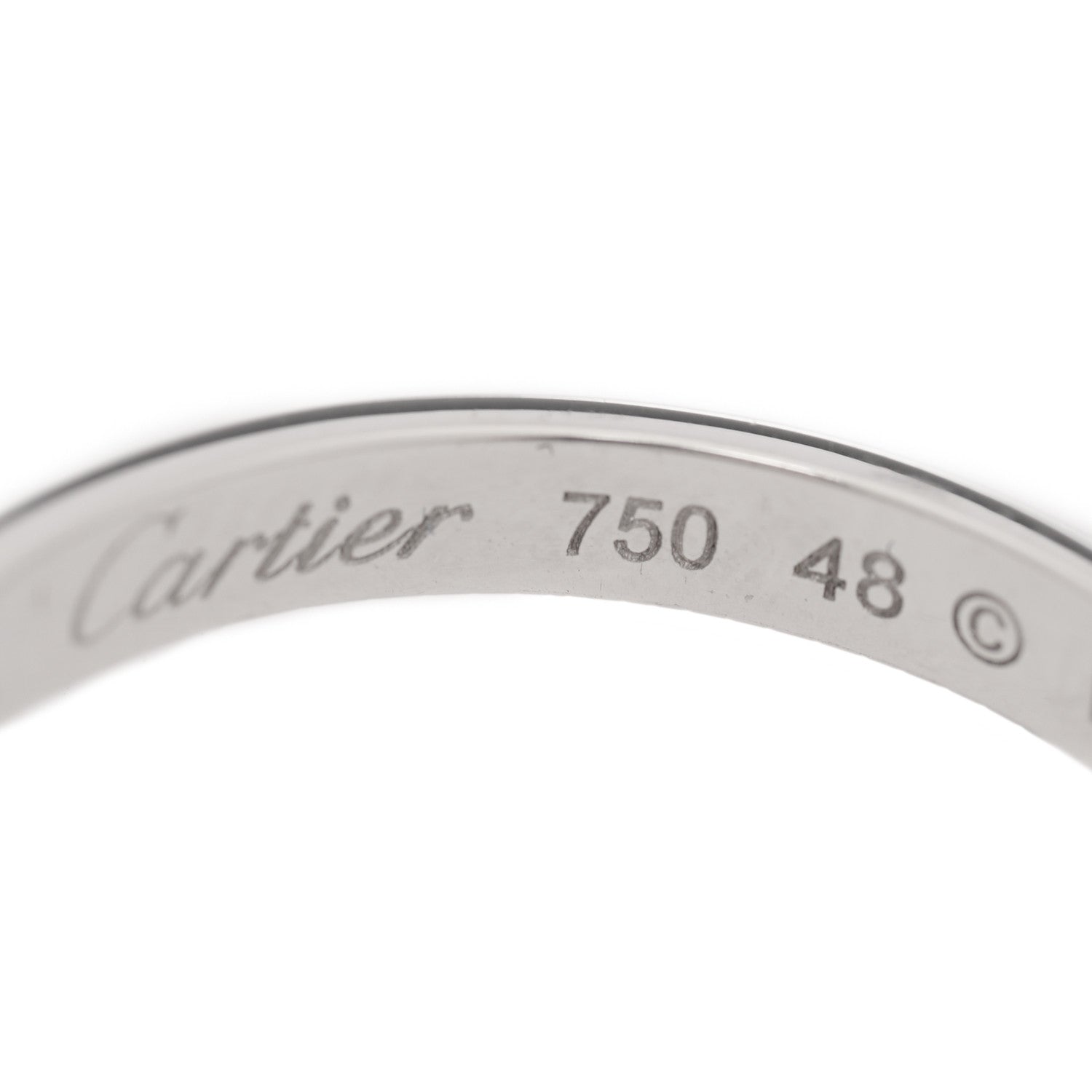 Cartier 18K White Gold Mother of Pearl Pasha Ring 48 4.5 4 of 4