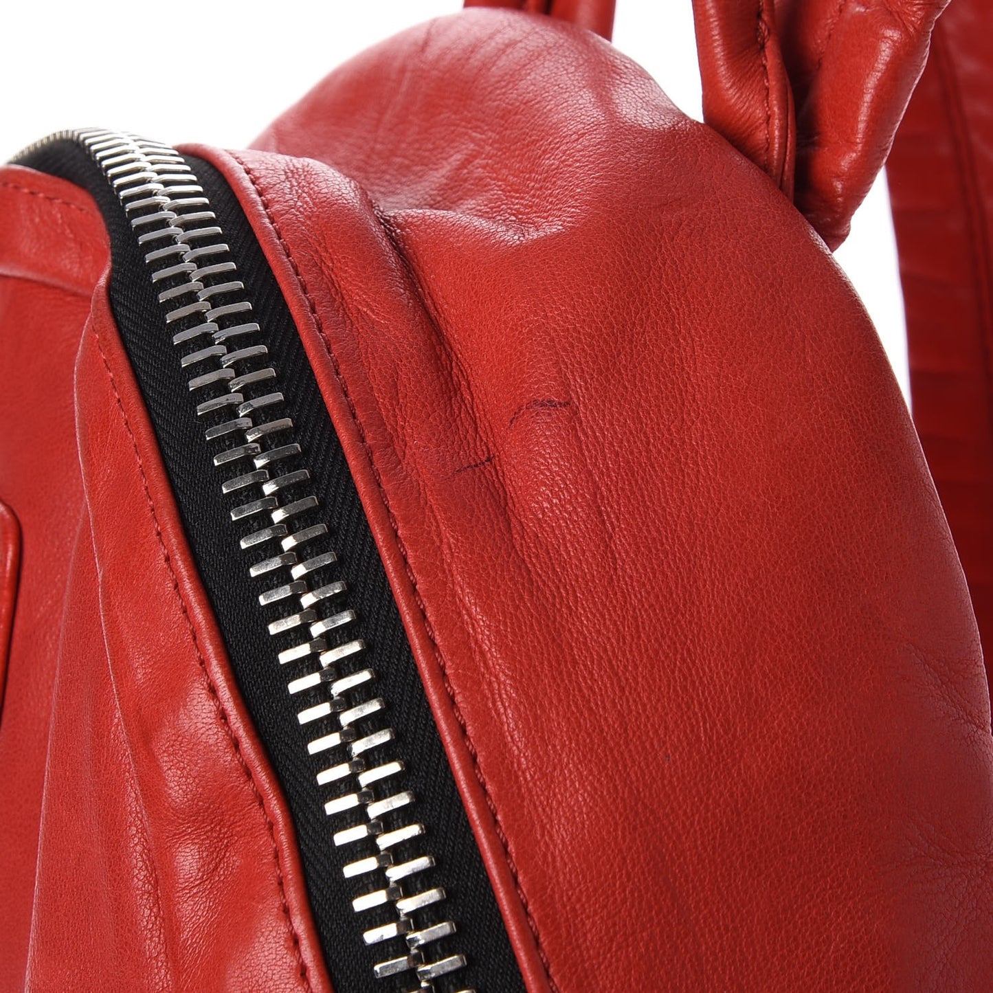 Lambskin Tumbler Backpack Red