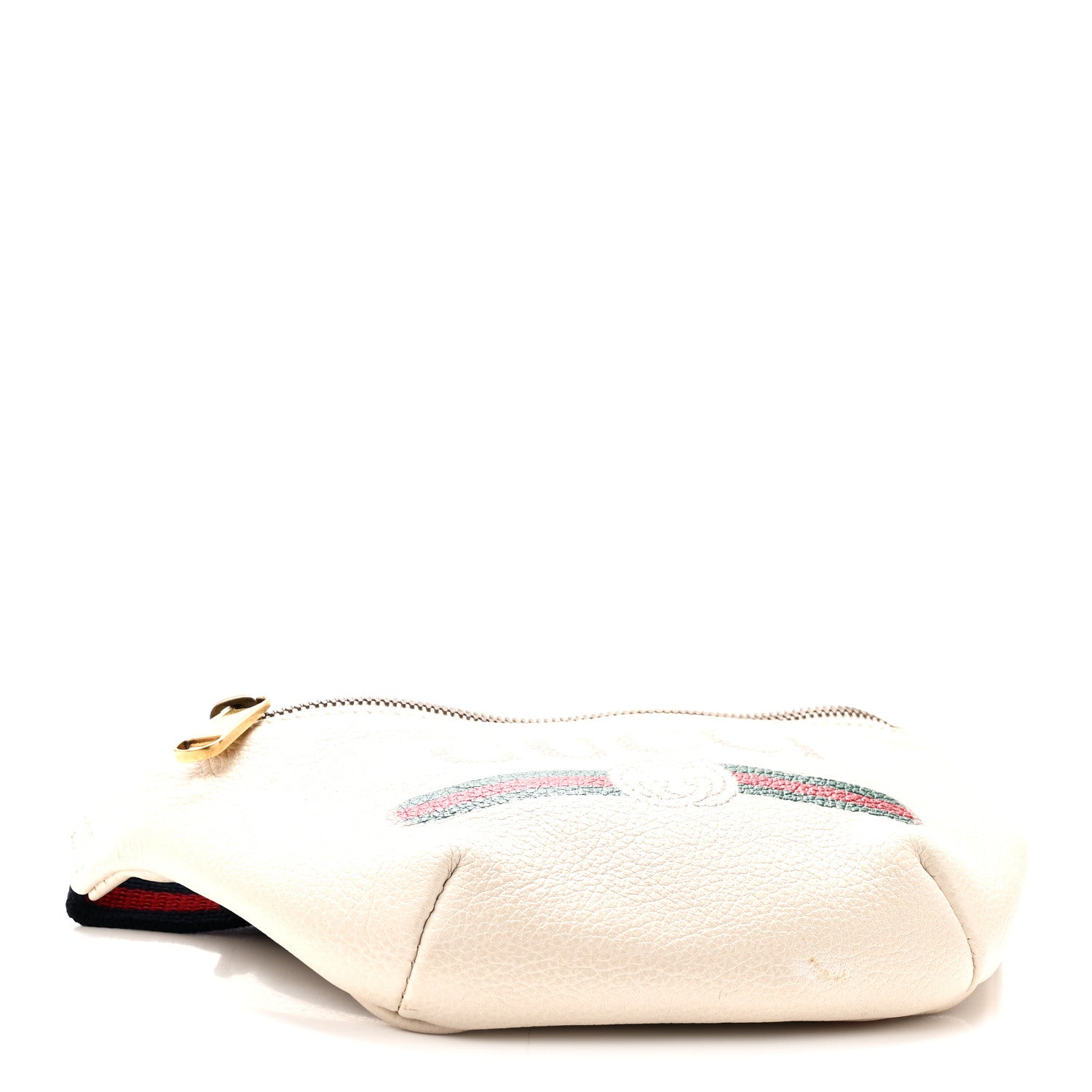 Gucci Grained Calfskin Small Logo Belt Bag White 4 of 10