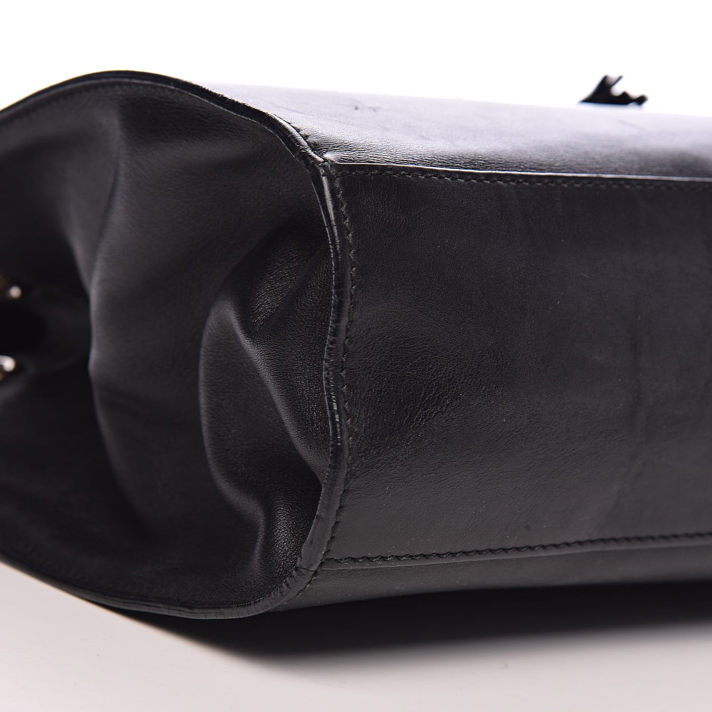 Saddle Soft Lux Large Emily Chain Shoulder Bag Black