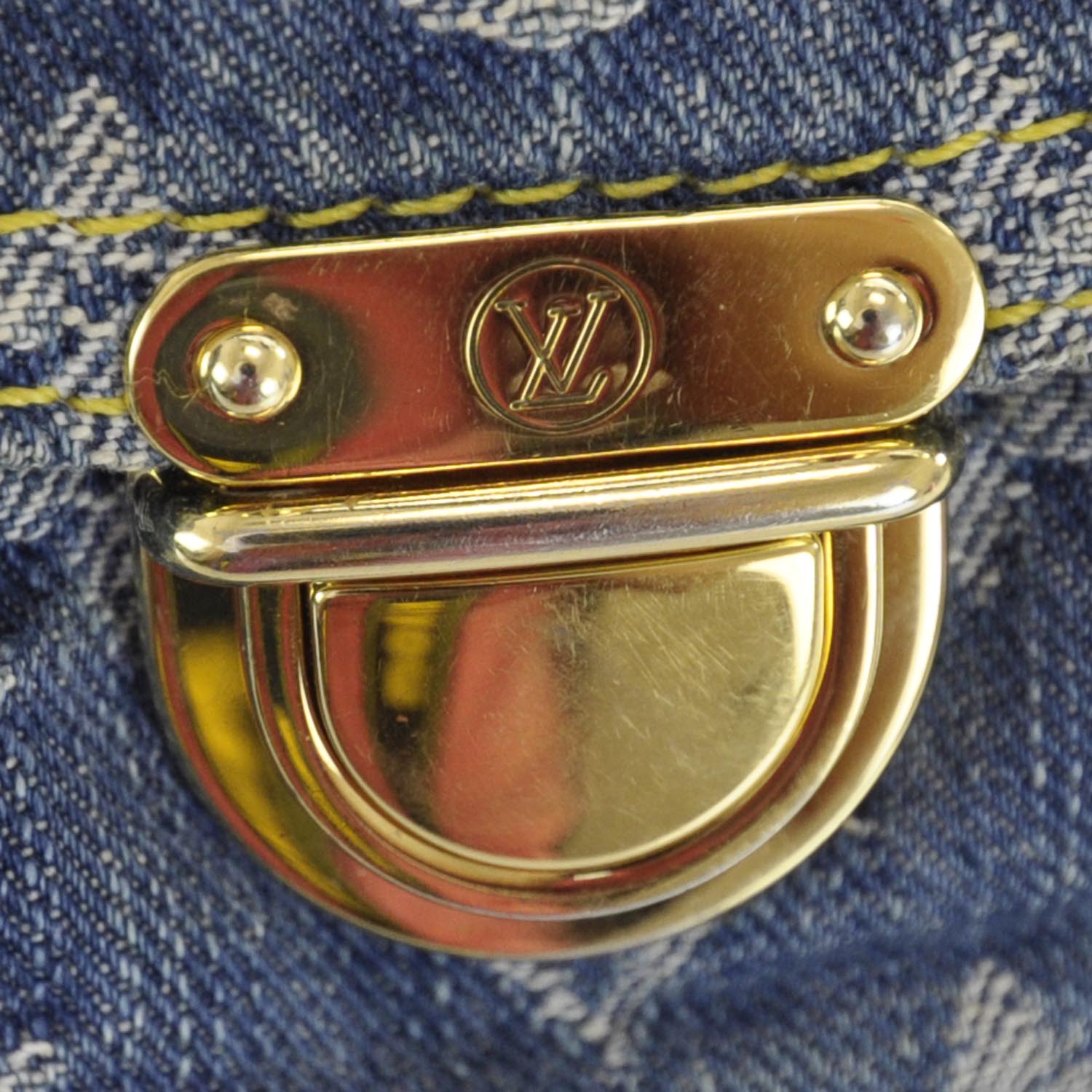 Louis Vuitton Monogram Denim Baggy PM Blue 7 of 10