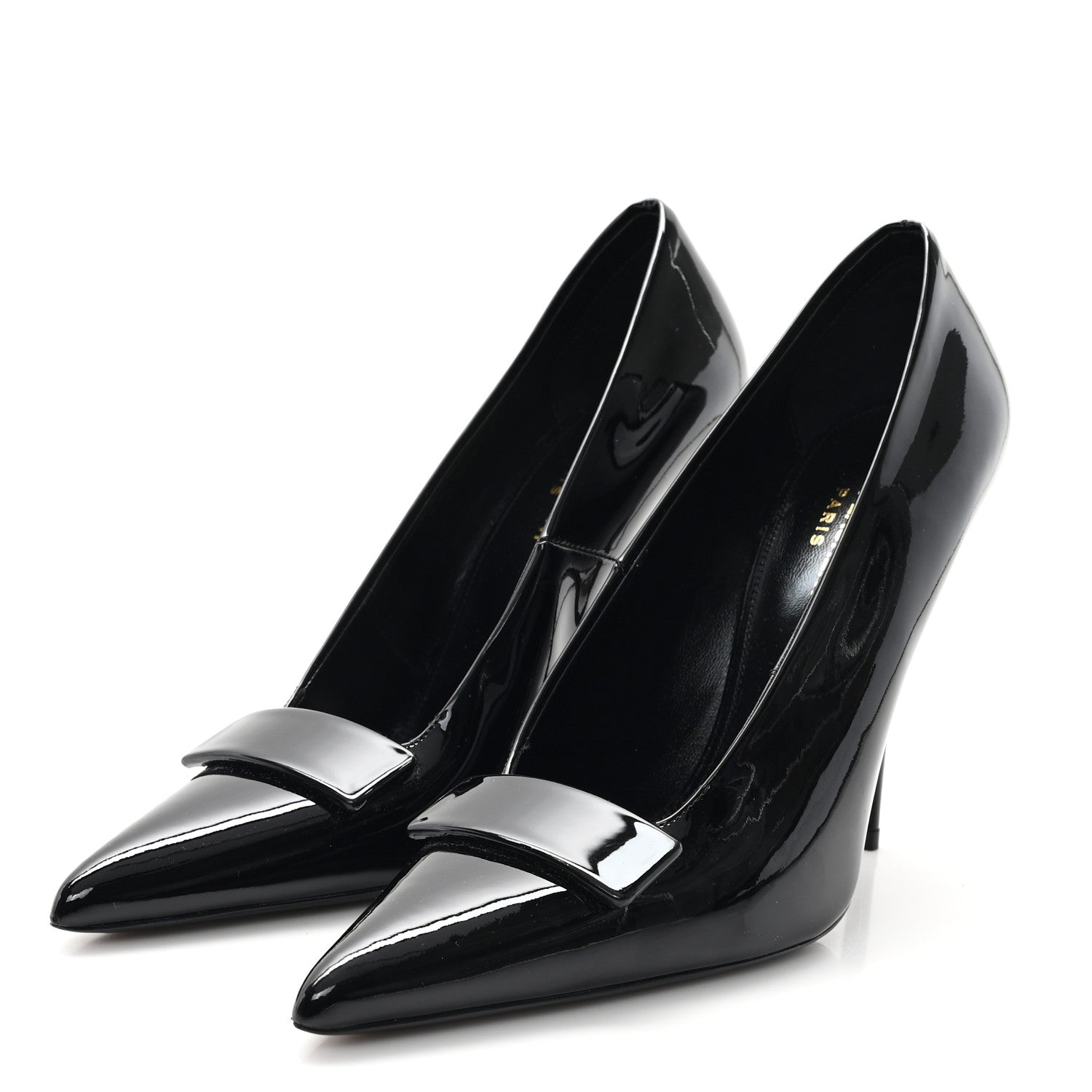 Saint Laurent Patent Calfskin Kayla 110 Pumps 39 Black 4 of 9