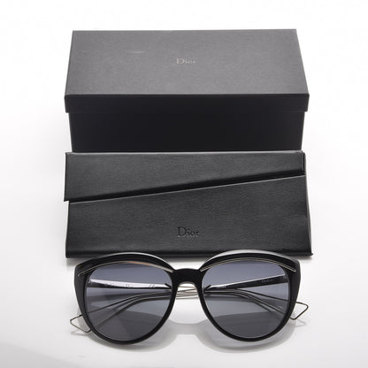 Christian Dior Cat Eye Liner Sunglasses Black Gray 8 of 8