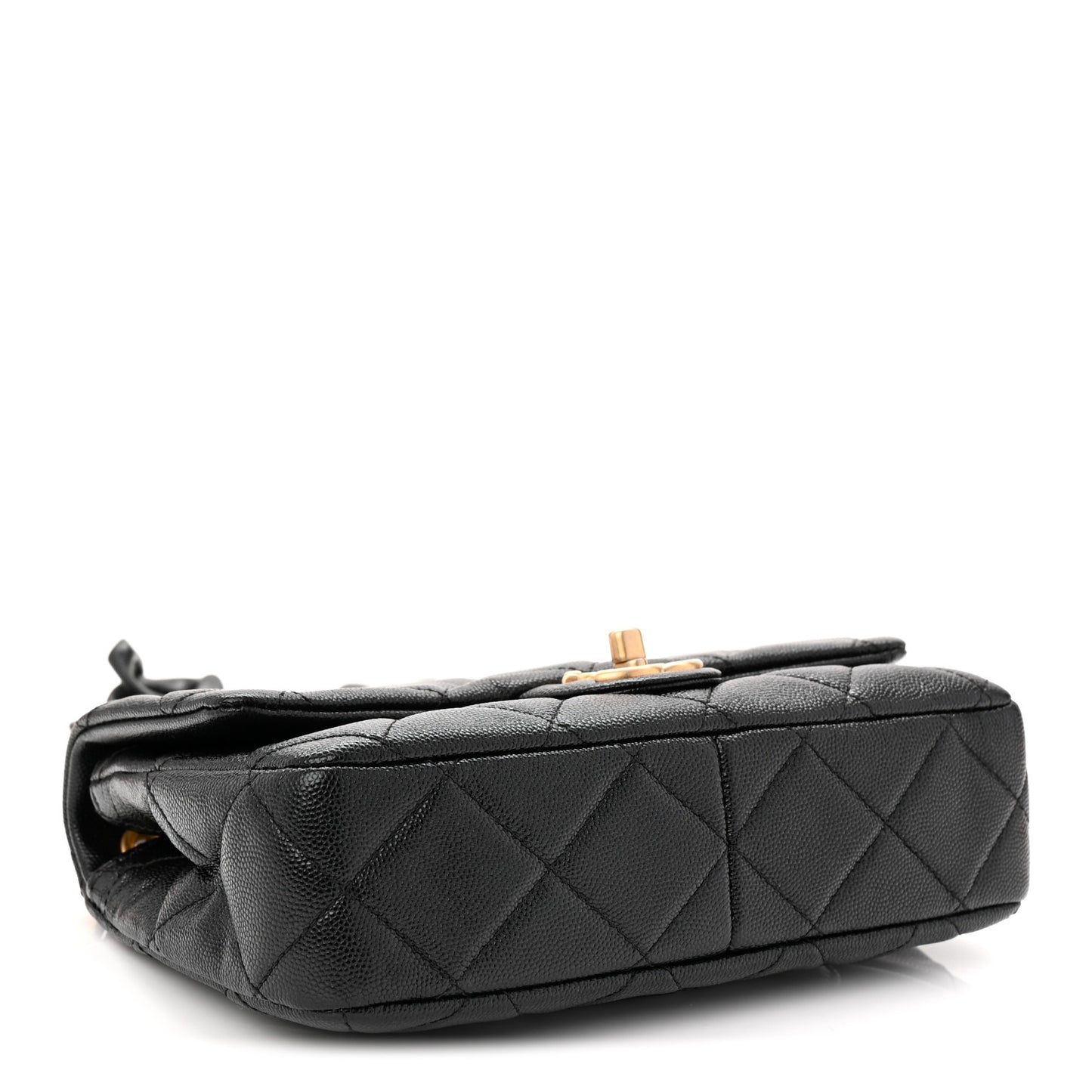Caviar Quilted Small Funky Match Flap Black