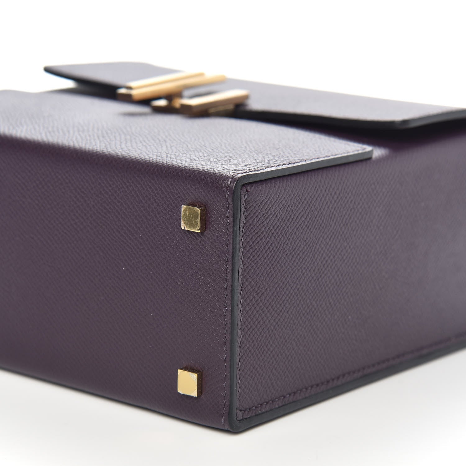 Hermes Epsom Cinhetic Boxy Top Handle Bag Raisin 9 of 10
