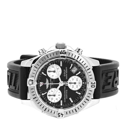 Breitling Stainless Steel Rubber 38mm Chrono Colt Quartz SQ Watch Black A73350 3 of 5