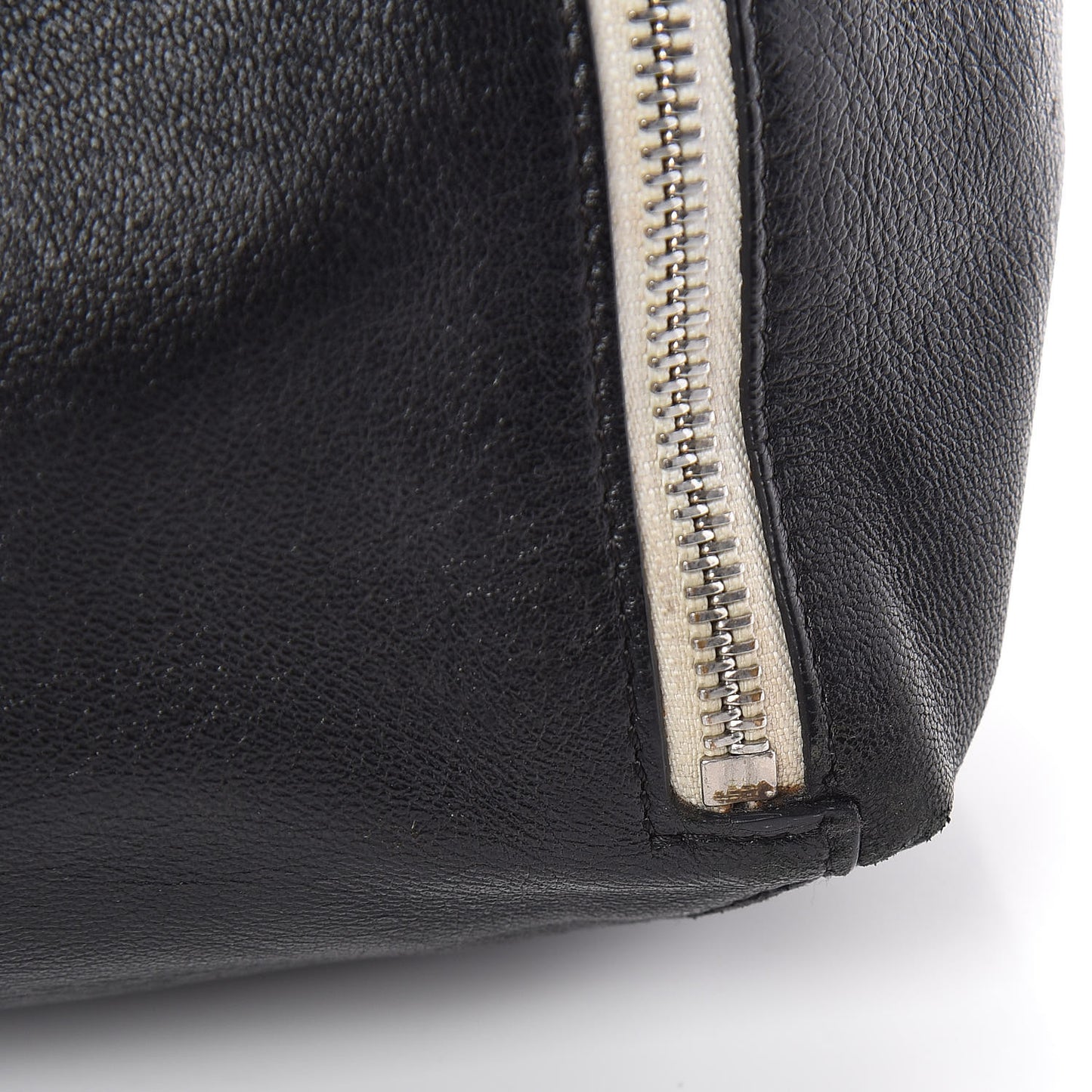 Smooth Lambskin Vertical Zip Cabas Black