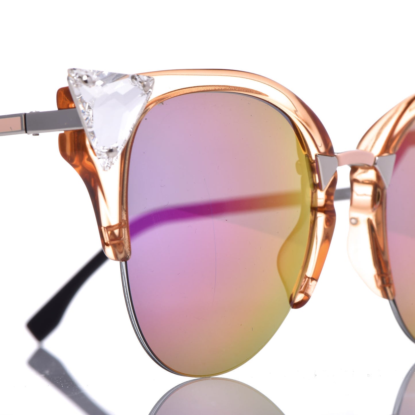 Iridia Cat Eye Sunglasses FF 0041/S Translucent Peach