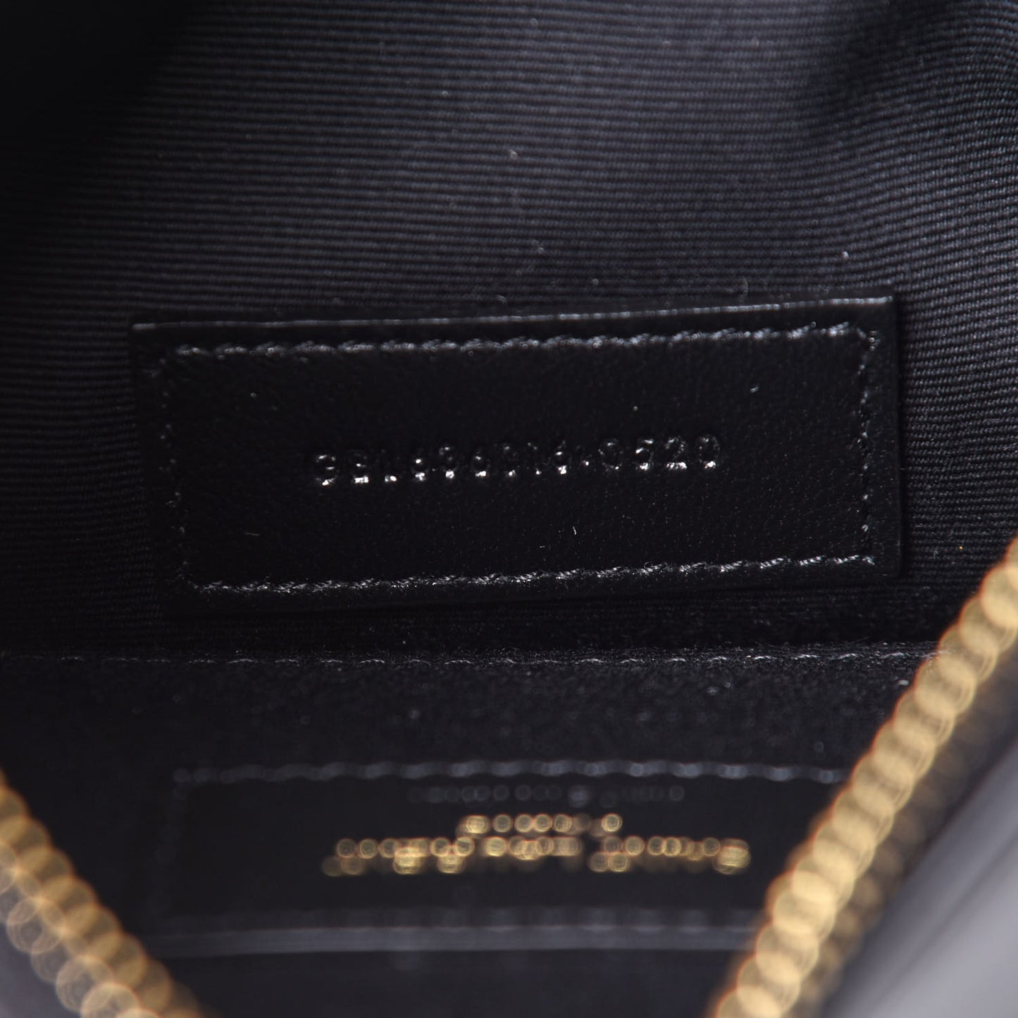 Smooth Calfskin Monogram Zip Bill Pouch Black