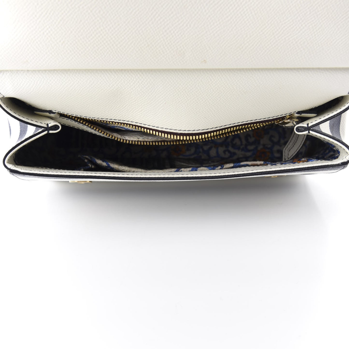 Stripe Dauphine Medium Miss Sicily Satchel Blue White