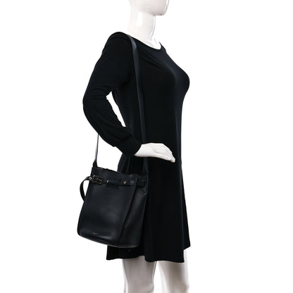 Celine Supple Grained Calfskin Long Strap Big Bag Bucket Black 2 of 10