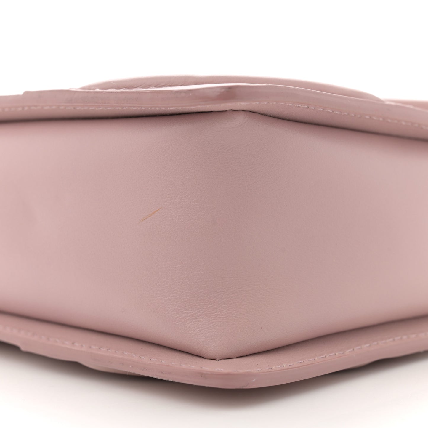Calfskin Crystal Chain Flower Satchel Pink