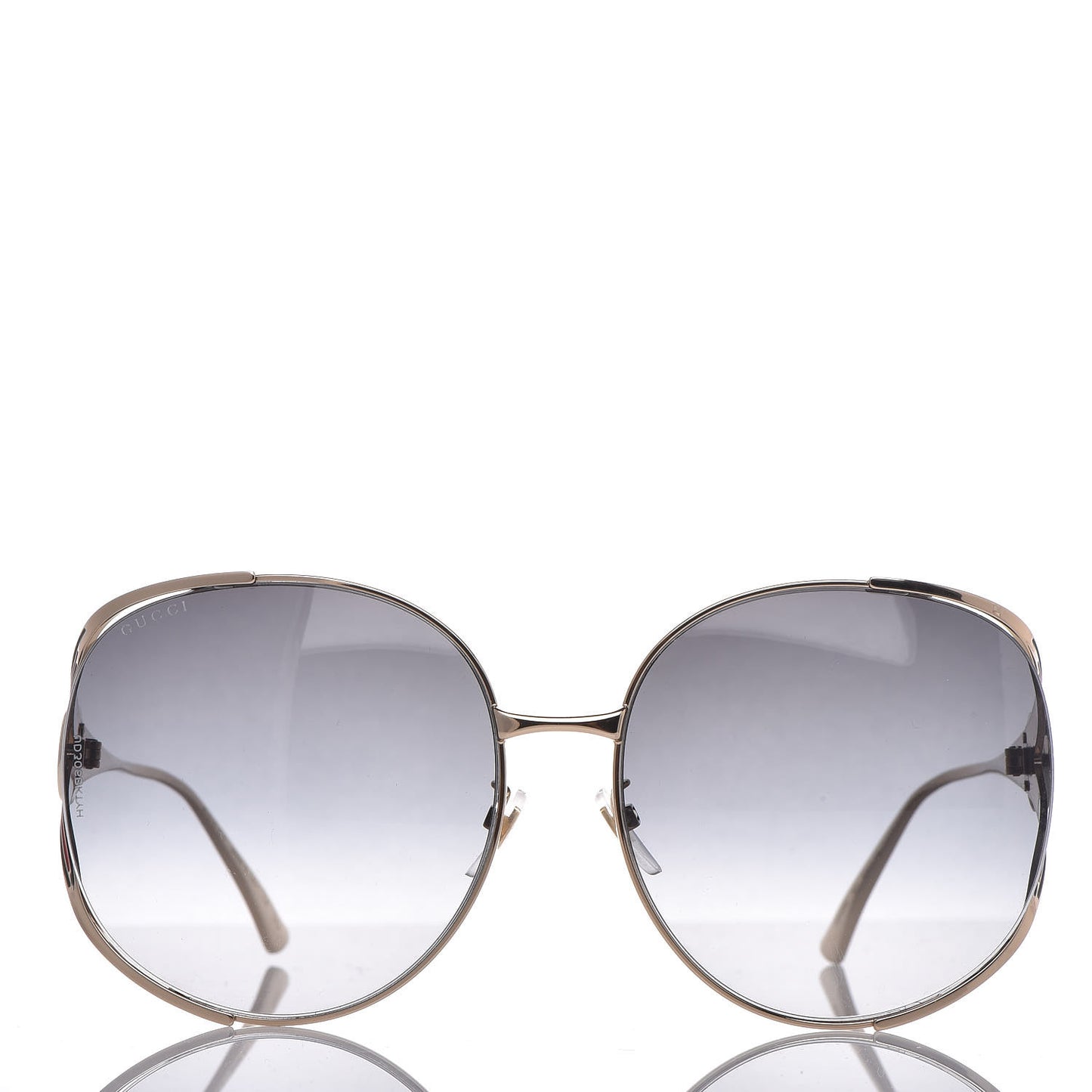 Metal Oversized Round Frame GG0225S Sunglasses Gold
