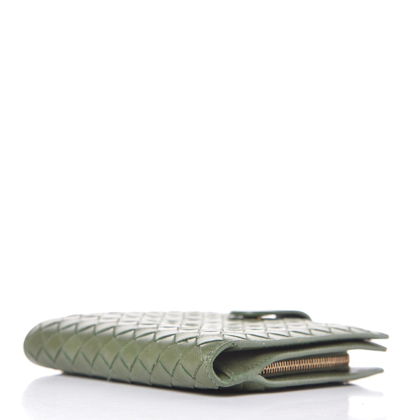 Nappa Intrecciato French Flap Wallet Foglia