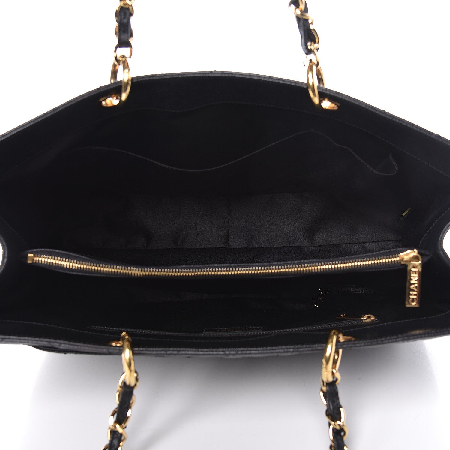 Chanel Caviar Quilted XL Grand Shopping Tote GST Black 5 of 9