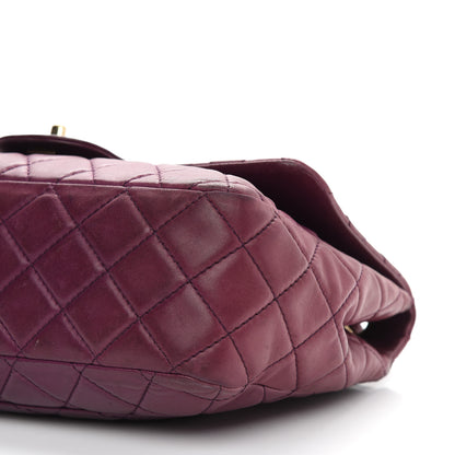 Chanel Lambskin Quilted Jumbo Single Flap Purple 9 of 15