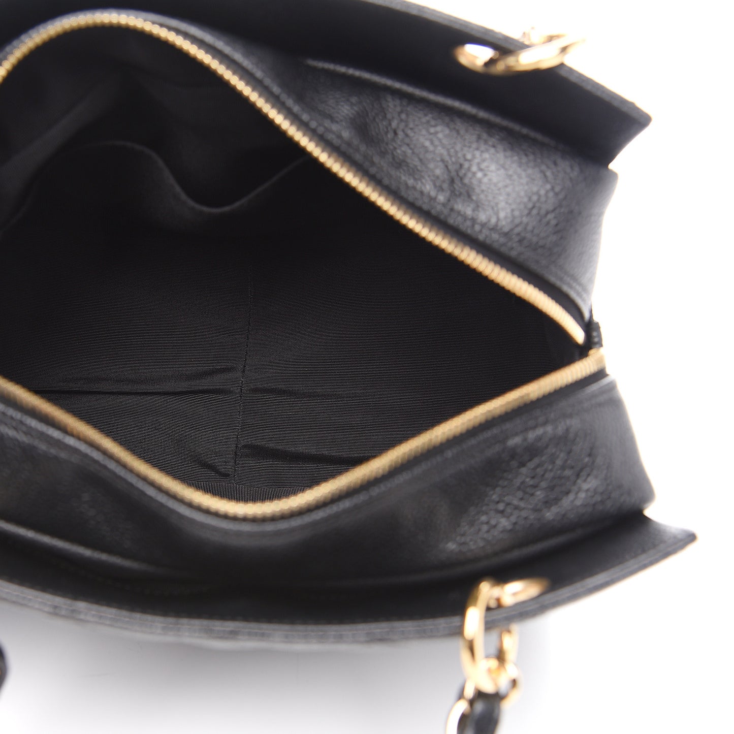 Caviar Quilted Petit Timeless Tote PTT Black