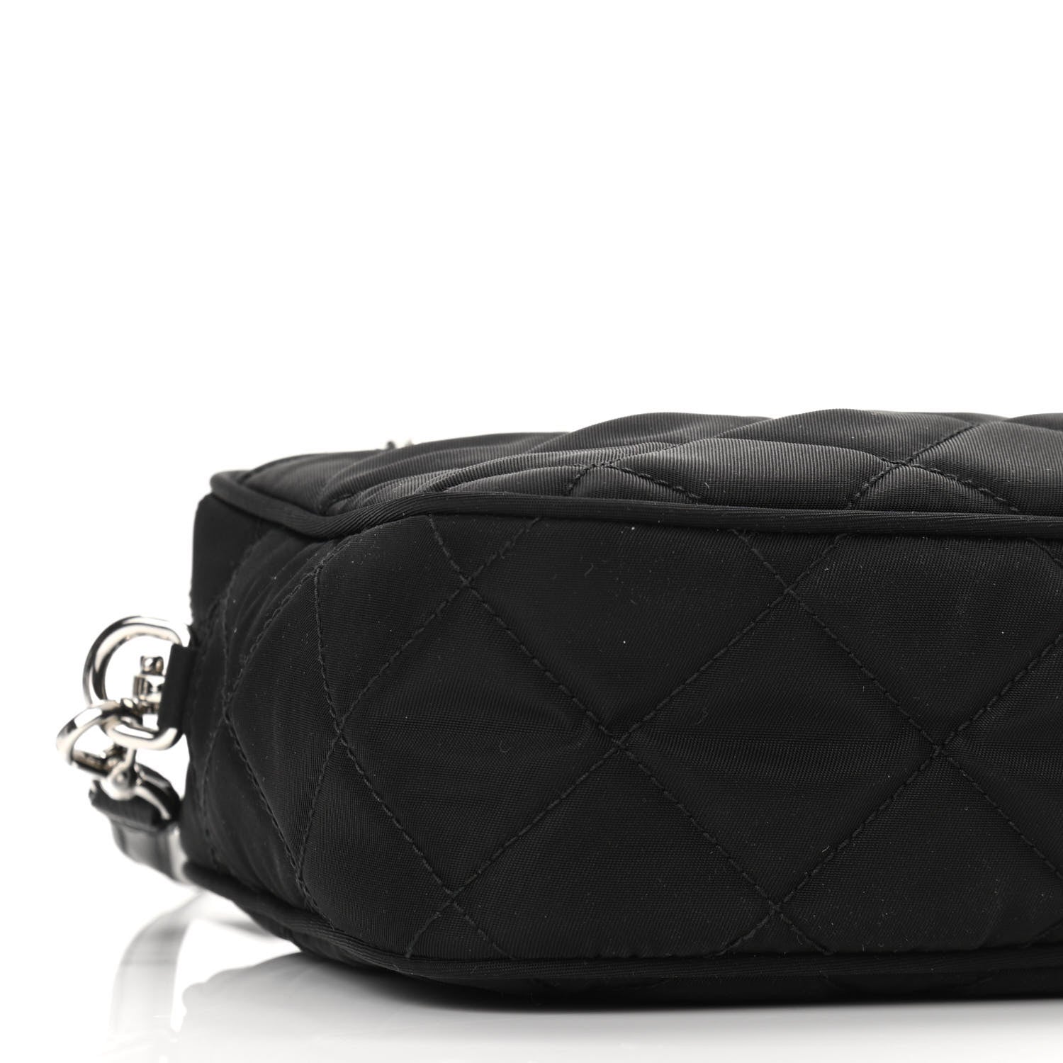 Prada Nylon Tessuto Impuntu Quilted Bandoliera Crossbody Bag Black 8 of 9
