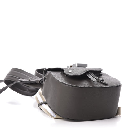Christian Dior Grained Calfskin Mini Saddle Backpack Grey 3 of 9