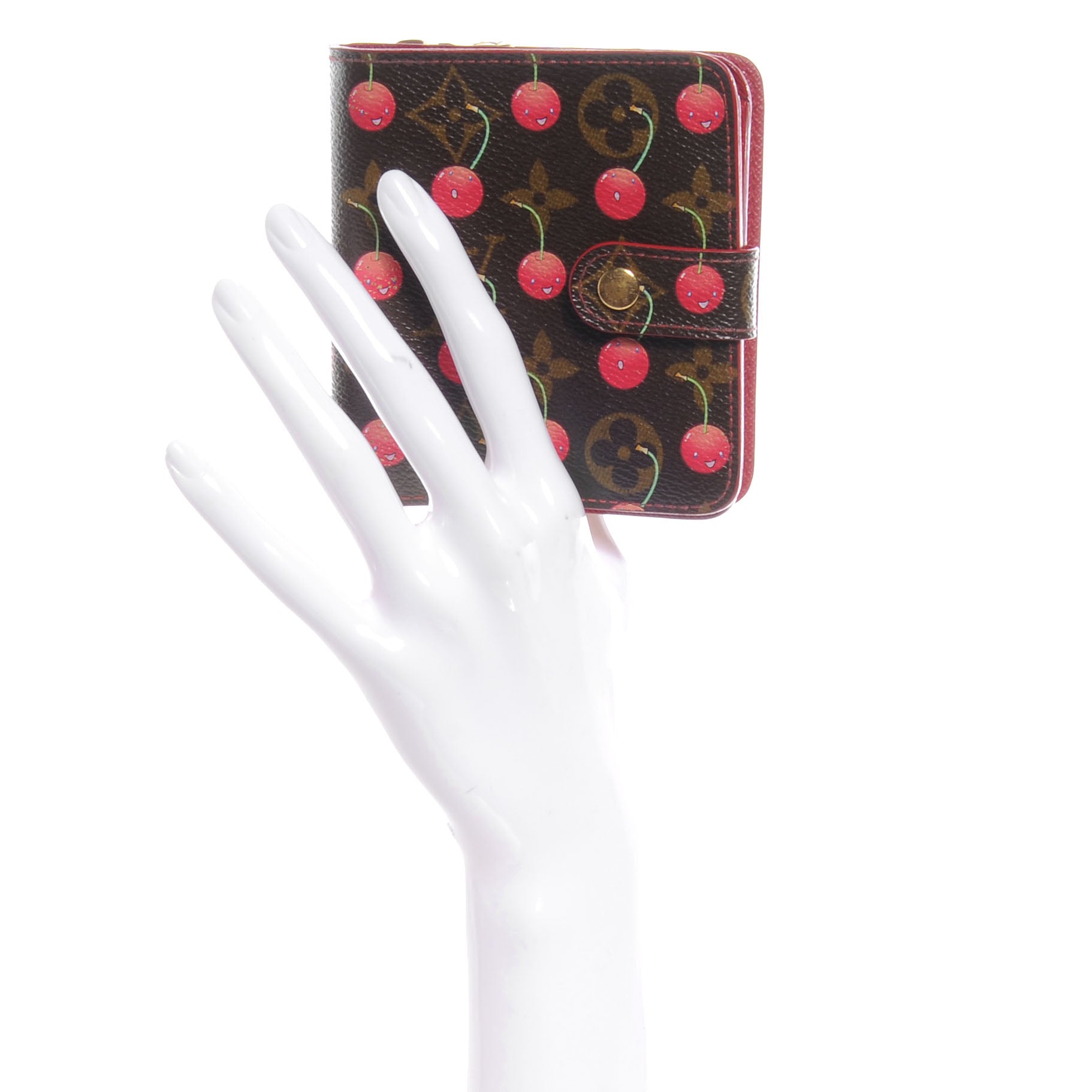 Louis Vuitton Monogram Cerises Compact Zippe Wallet 2 of 9