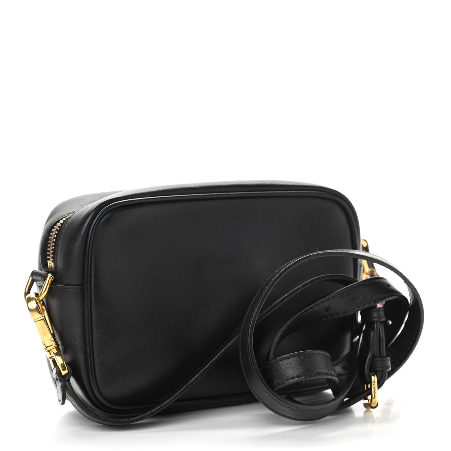 Vitello Century Bi-Color FF 1974 Embossed Mini Camera Case Maya Black