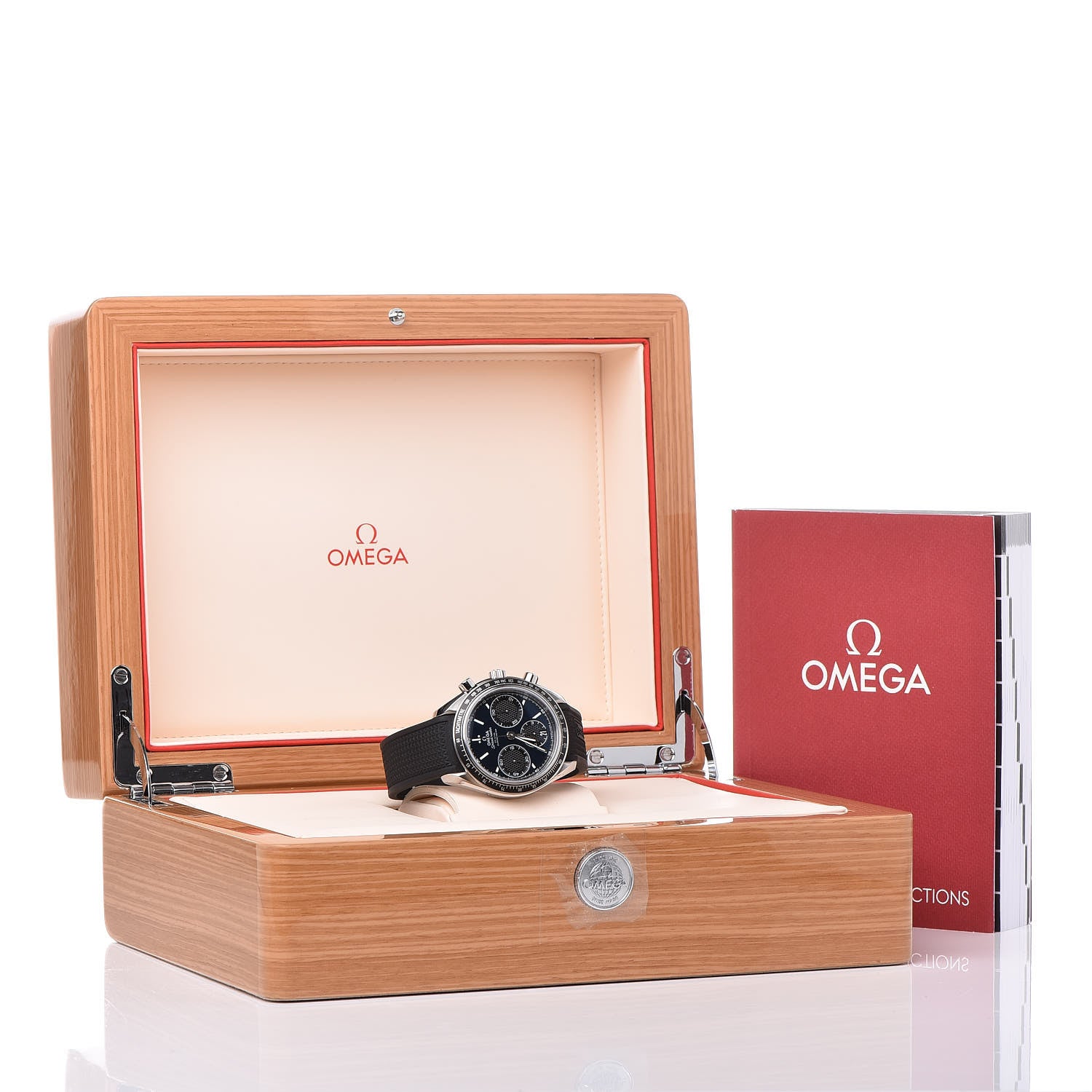 Omega Stainless Steel Rubber 40mm Speedmaster Racing Co-Axial Chronograph Automatic Watch Blue 326.32.40.50.03.001 9 of 9