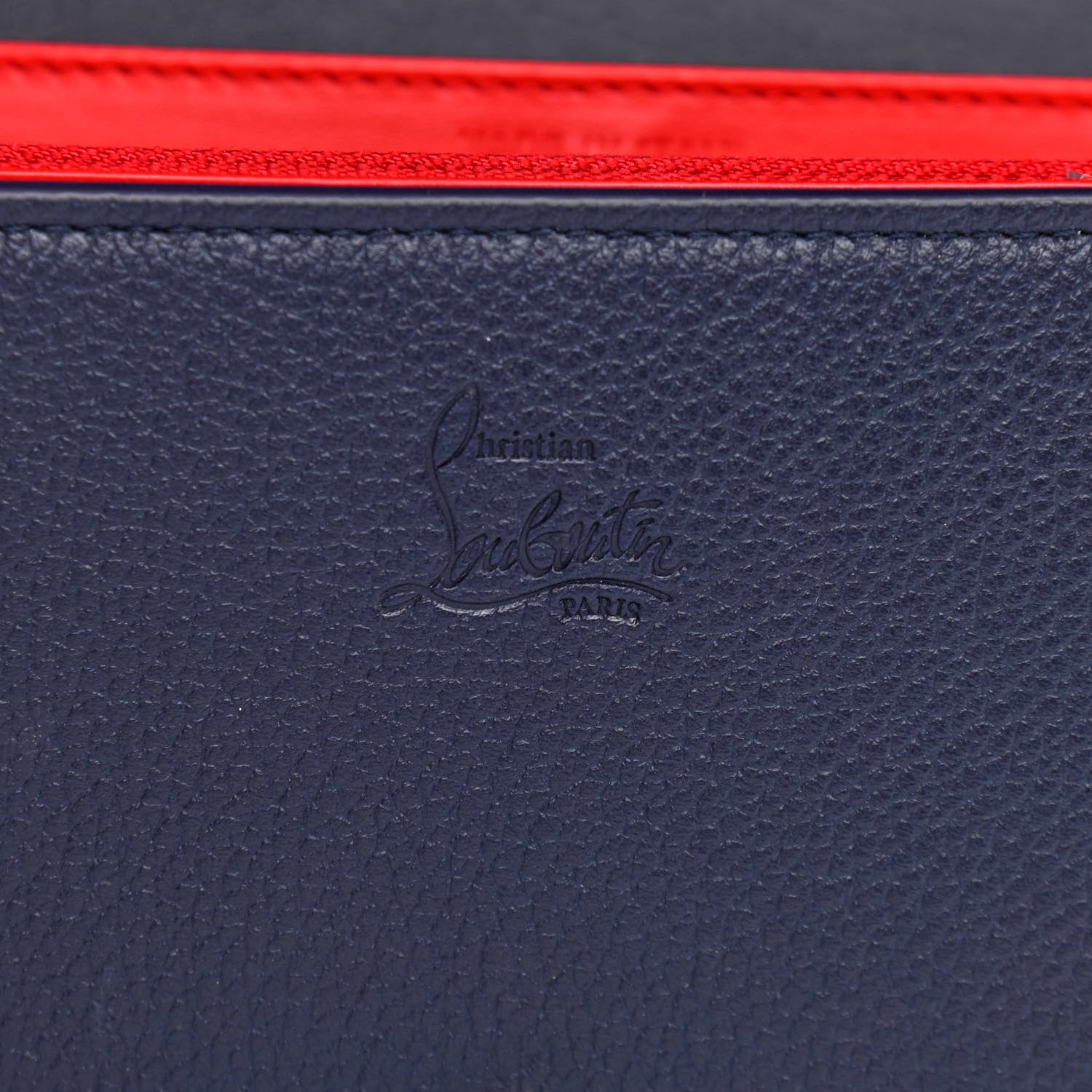 Christian Louboutin Calfskin Spikes Loubinthesky Paloma Clutch Navy 7 of 10