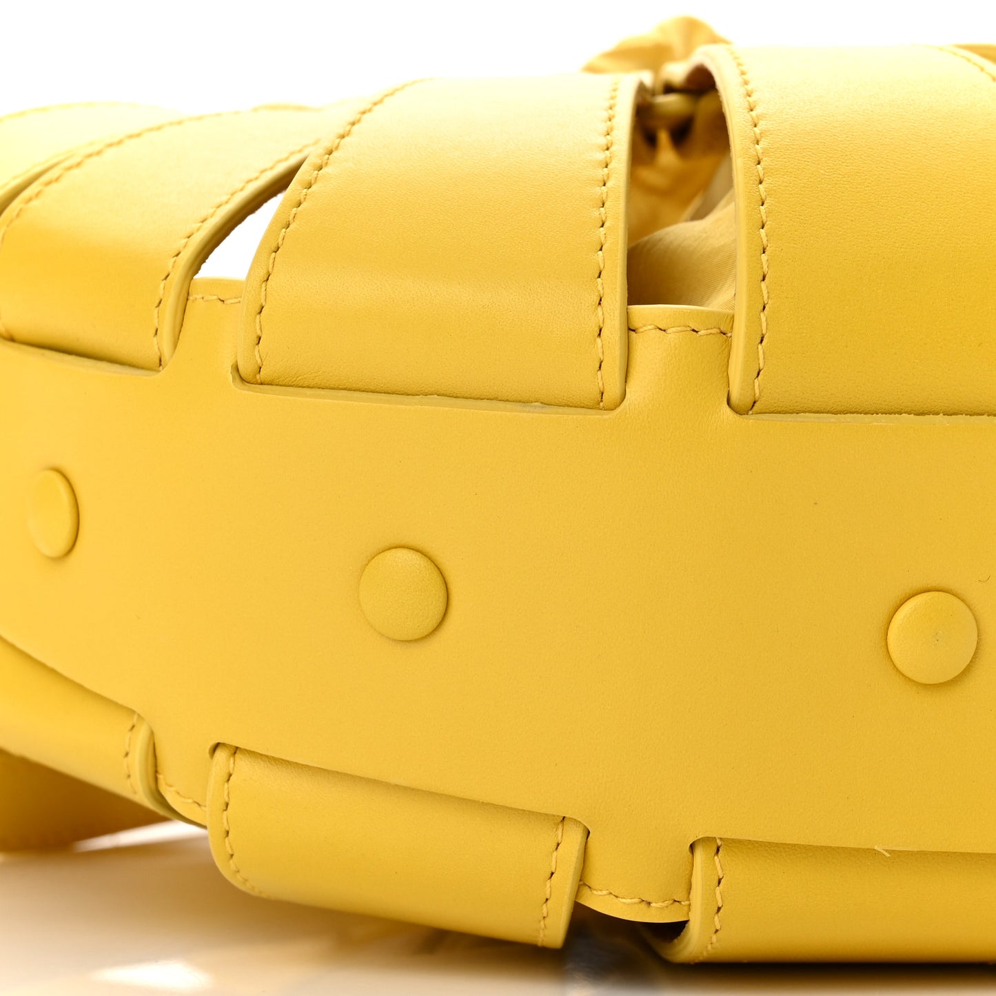 French Calfskin Small Shell Bag Yellow