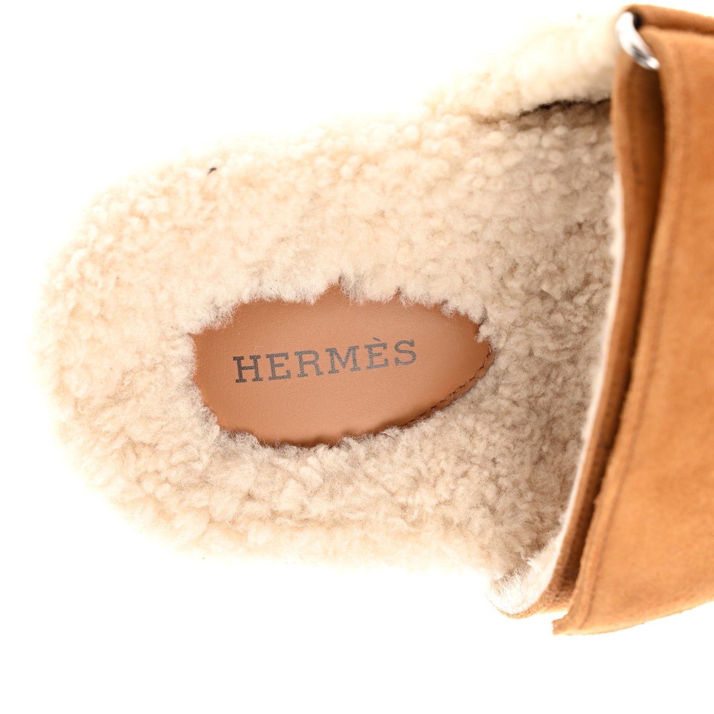Suede Goatskin Woolskin Womens Chypre Sandals 37 Naturel Ecru