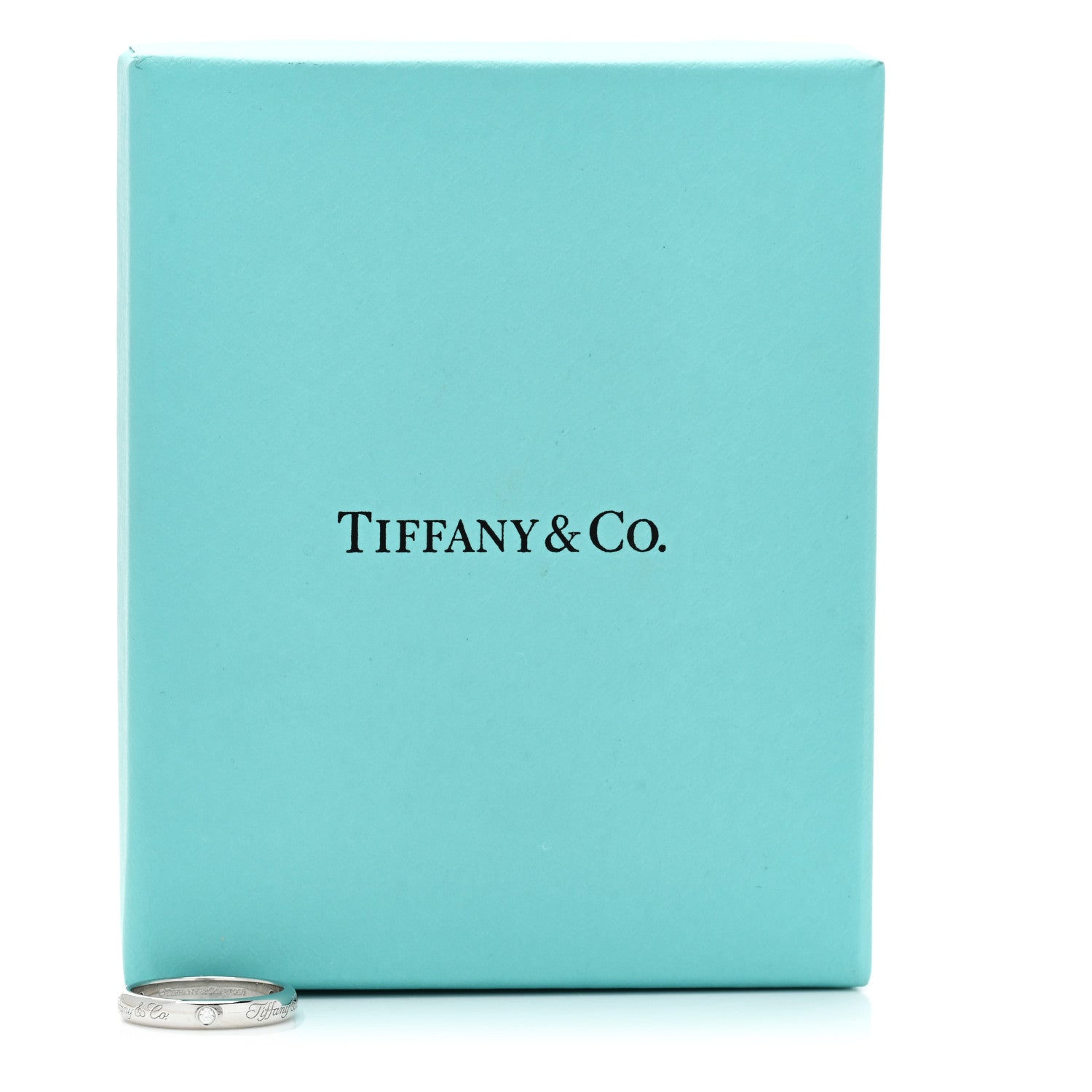 Tiffany Platinum Diamond 3mm Notes Ring 48 4.5 5 of 5