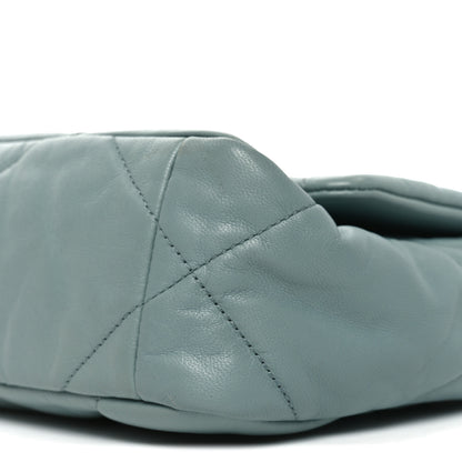 Chanel Goatskin Quilted Medium Chanel 19 Flap Light Blue 10 of 10