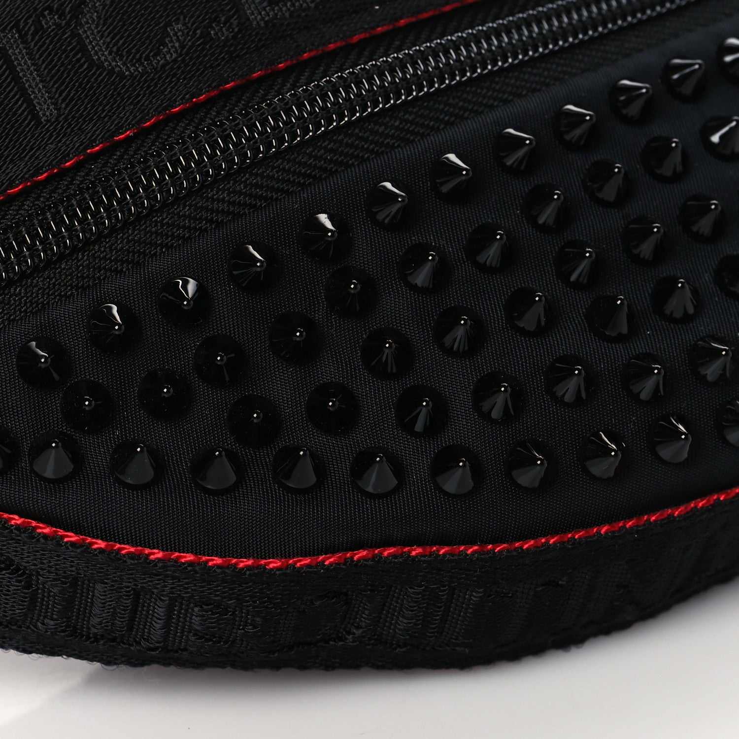 Christian Louboutin Calfskin Spiked Paris NYC Belt Bag Black 8 of 9