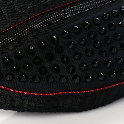 Christian Louboutin Calfskin Spiked Paris NYC Belt Bag Black 8 of 9