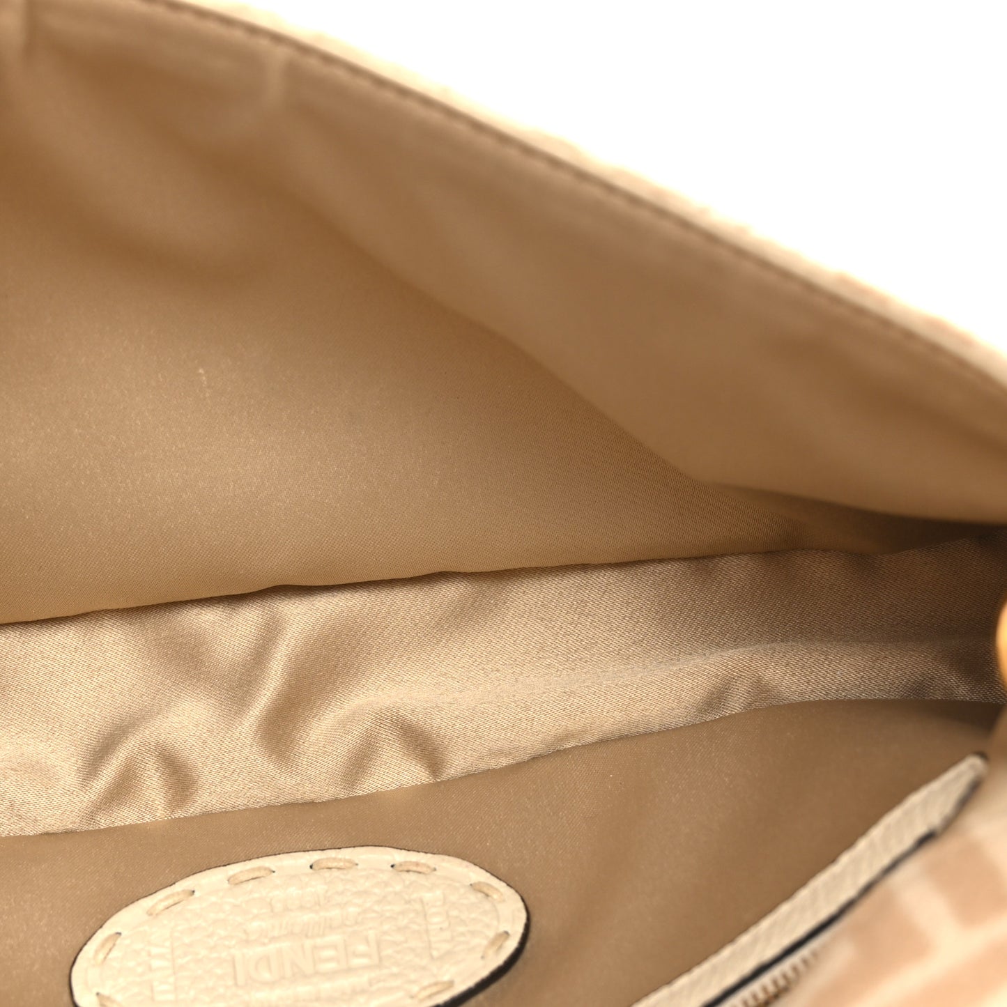 Wool Cuoio Romano Selleria FF 1974 Baguette 1997 Beige Cammello Camelia