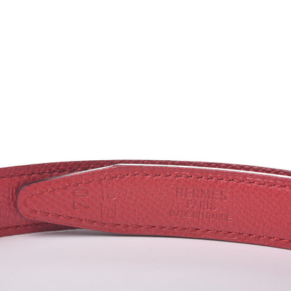 Hermes Box Courchevel 18mm H Belt 70 Rouge Vif Black 4 of 8