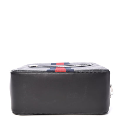 Gucci GG Supreme Monogram Web Tote Backpack Black Grey 12 of 12