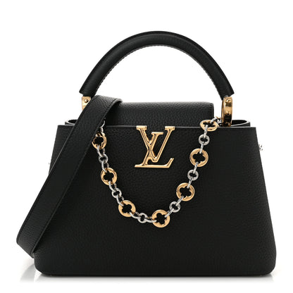 Louis Vuitton Taurillon Chain On You Capucines BB Black 1 of 9