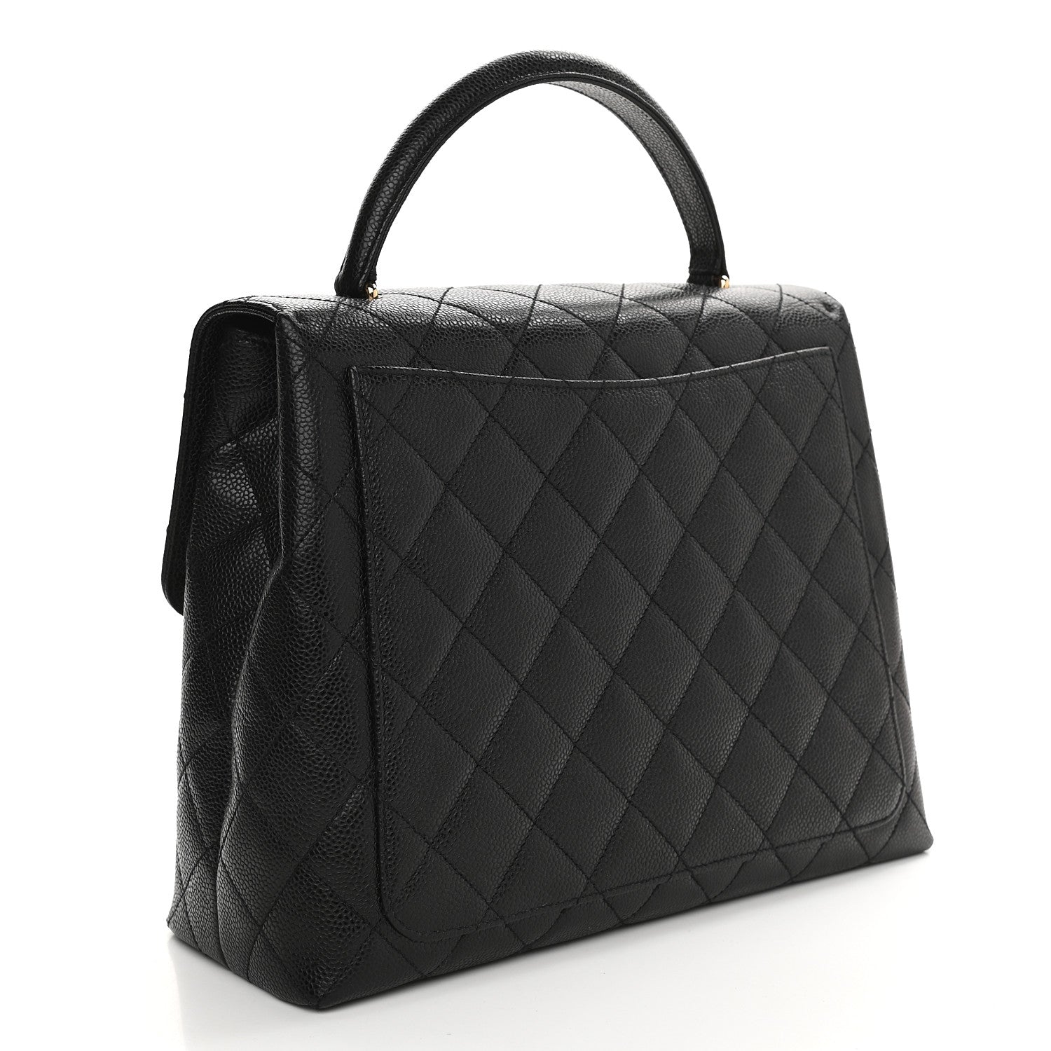 Chanel Caviar Quilted Jumbo Kelly Flap Black 3 of 10