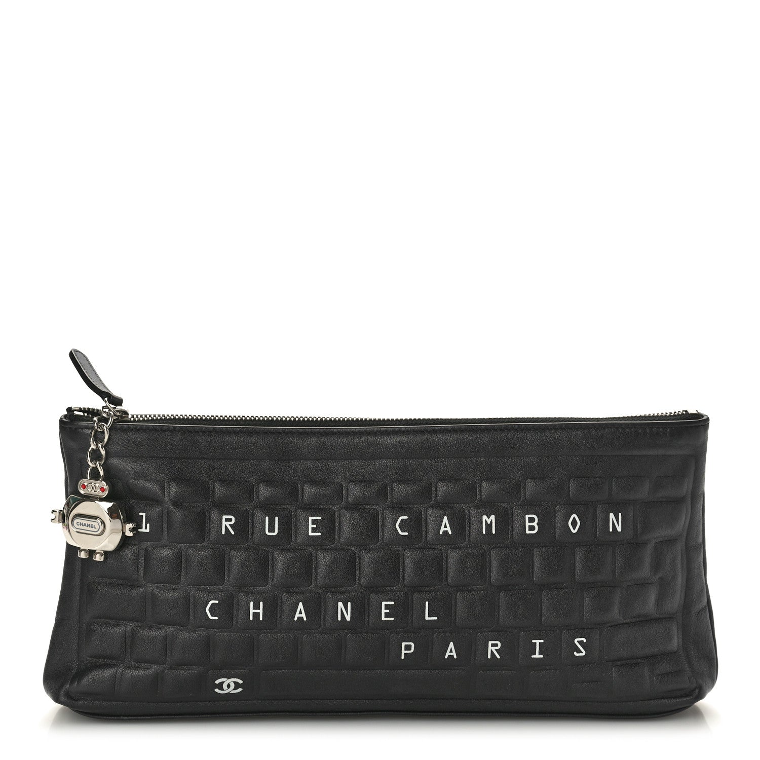 Chanel Metallic Calfskin Keyboard Pouch Black 1 of 8