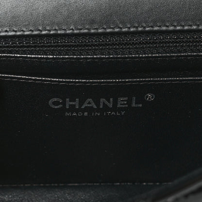 Chanel Patent Calfskin Quilted Bi-Color Mini Rectangular Flap Red Black 6 of 10