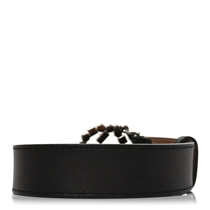 Gucci Calfskin Crystal Interlocking G 80 32 Belt Black 2 of 5
