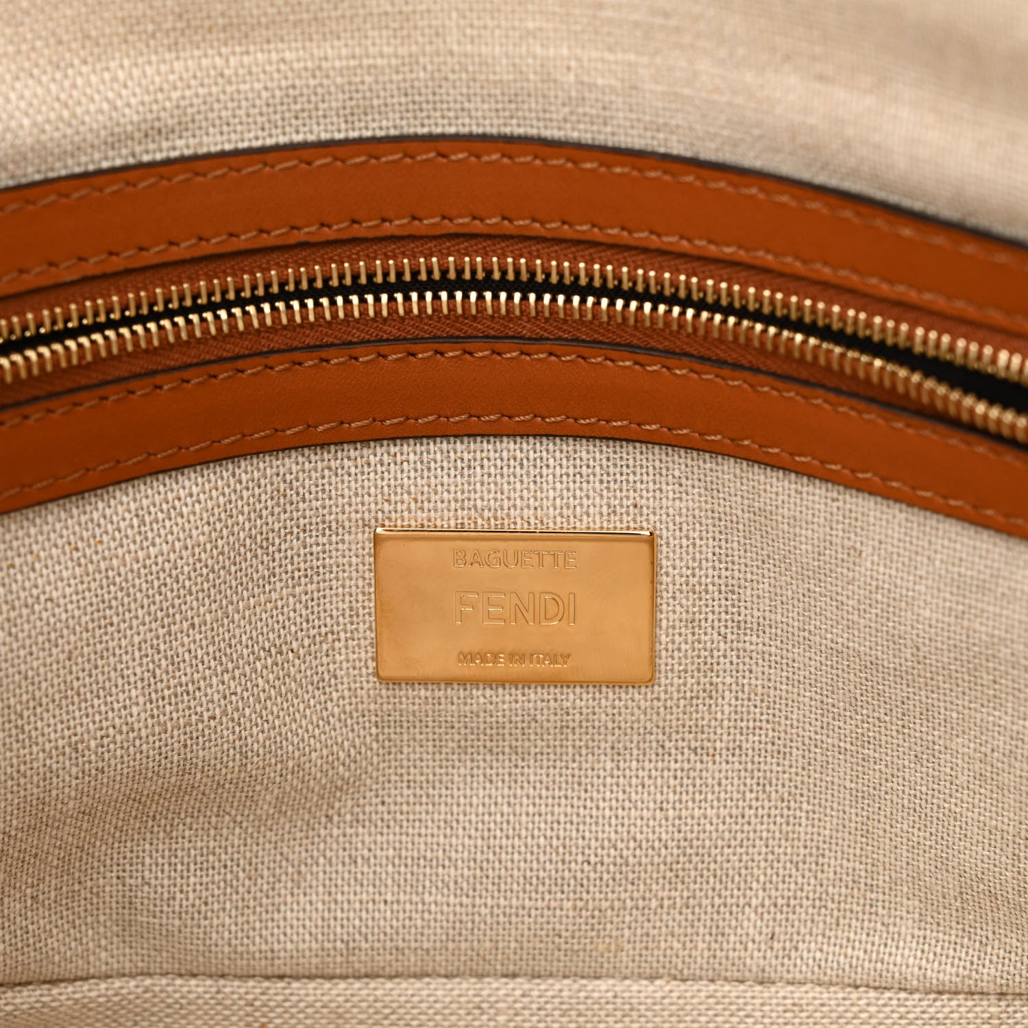 Fendi Kuban Canvas Vitello King FF Embroidered Baguette Grezzo Multicolor 6 of 11