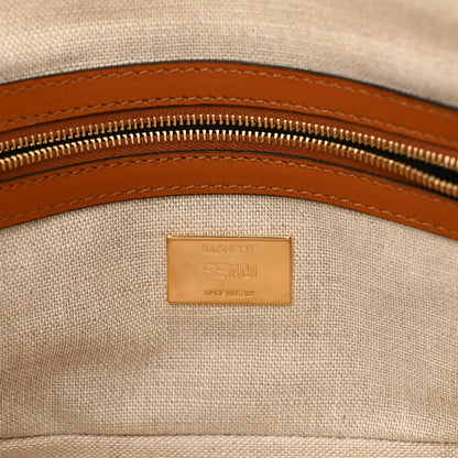 Fendi Kuban Canvas Vitello King FF Embroidered Baguette Grezzo Multicolor 6 of 11