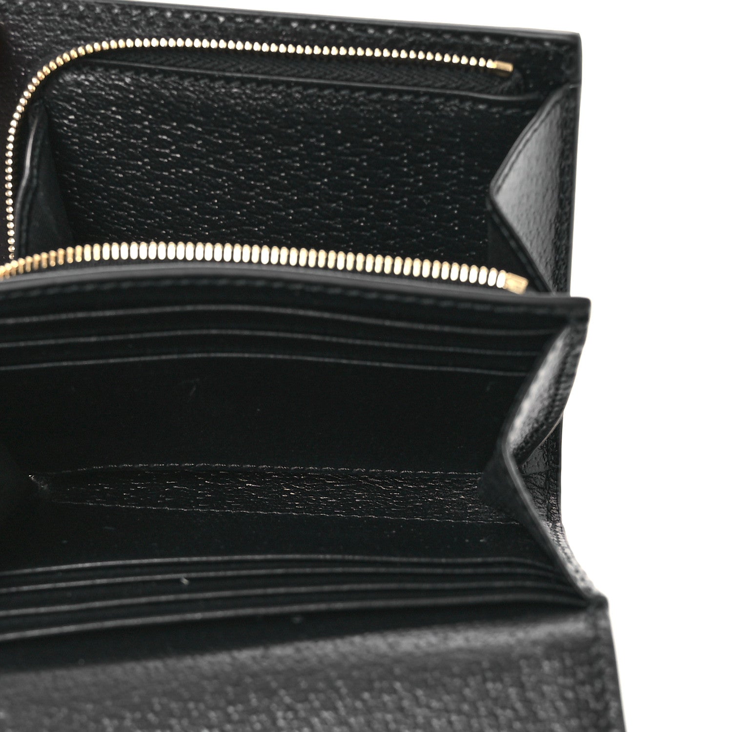 Gucci Textured Dollar Calfskin Web Ophidia Card Case Wallet Black 5 of 7