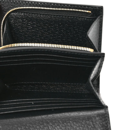 Gucci Textured Dollar Calfskin Web Ophidia Card Case Wallet Black 5 of 7