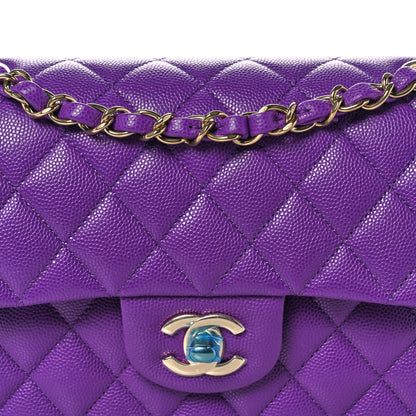 Chanel Caviar Quilted Small Double Flap Dark Purple 7 of 9