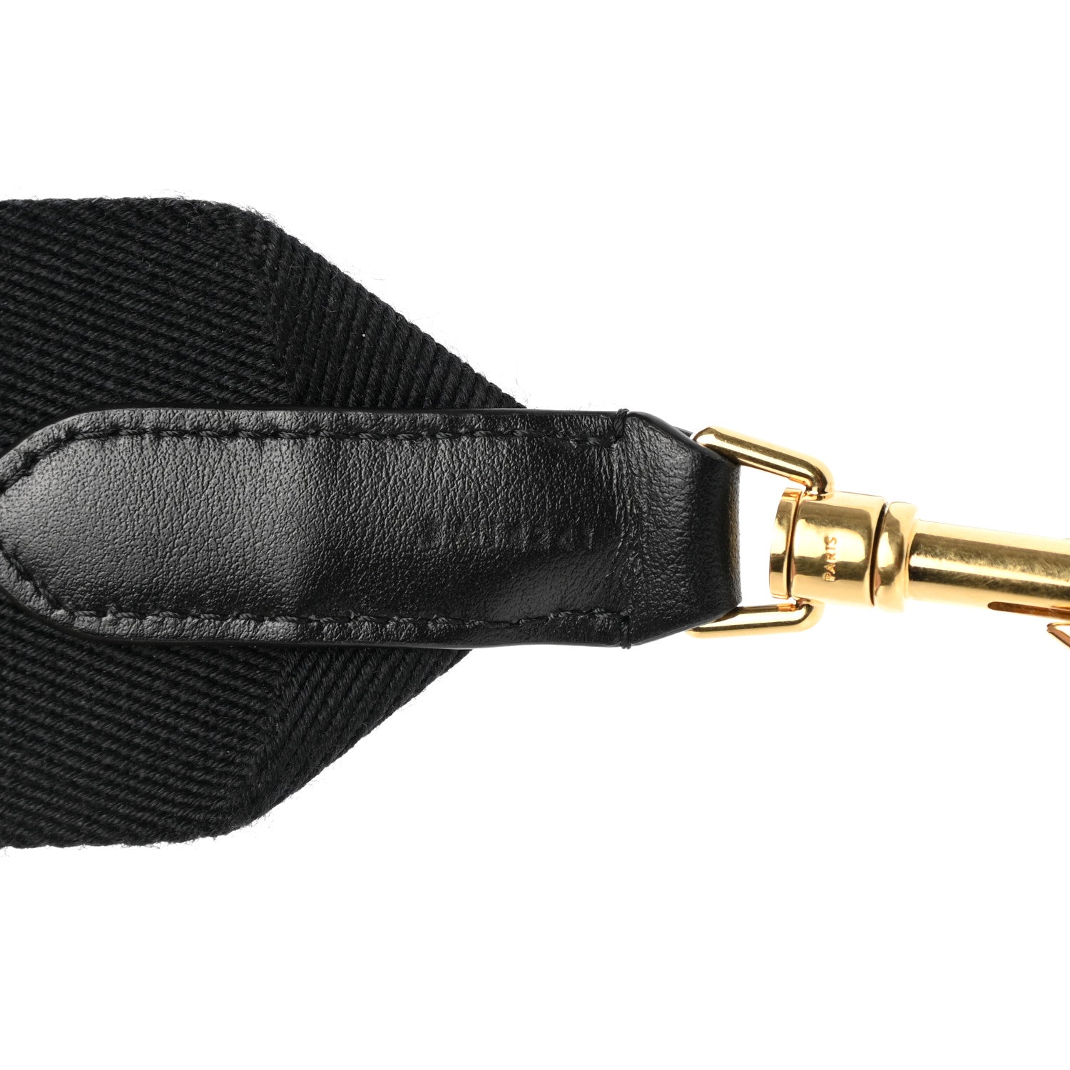 Celine Jacquard Wool Logo Short Strap Black Beige 4 of 5