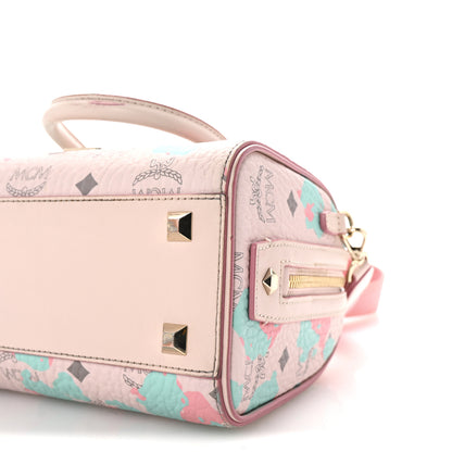 MCM Visetos Floral Leopard Essential Boston Bag Pink 9 of 9
