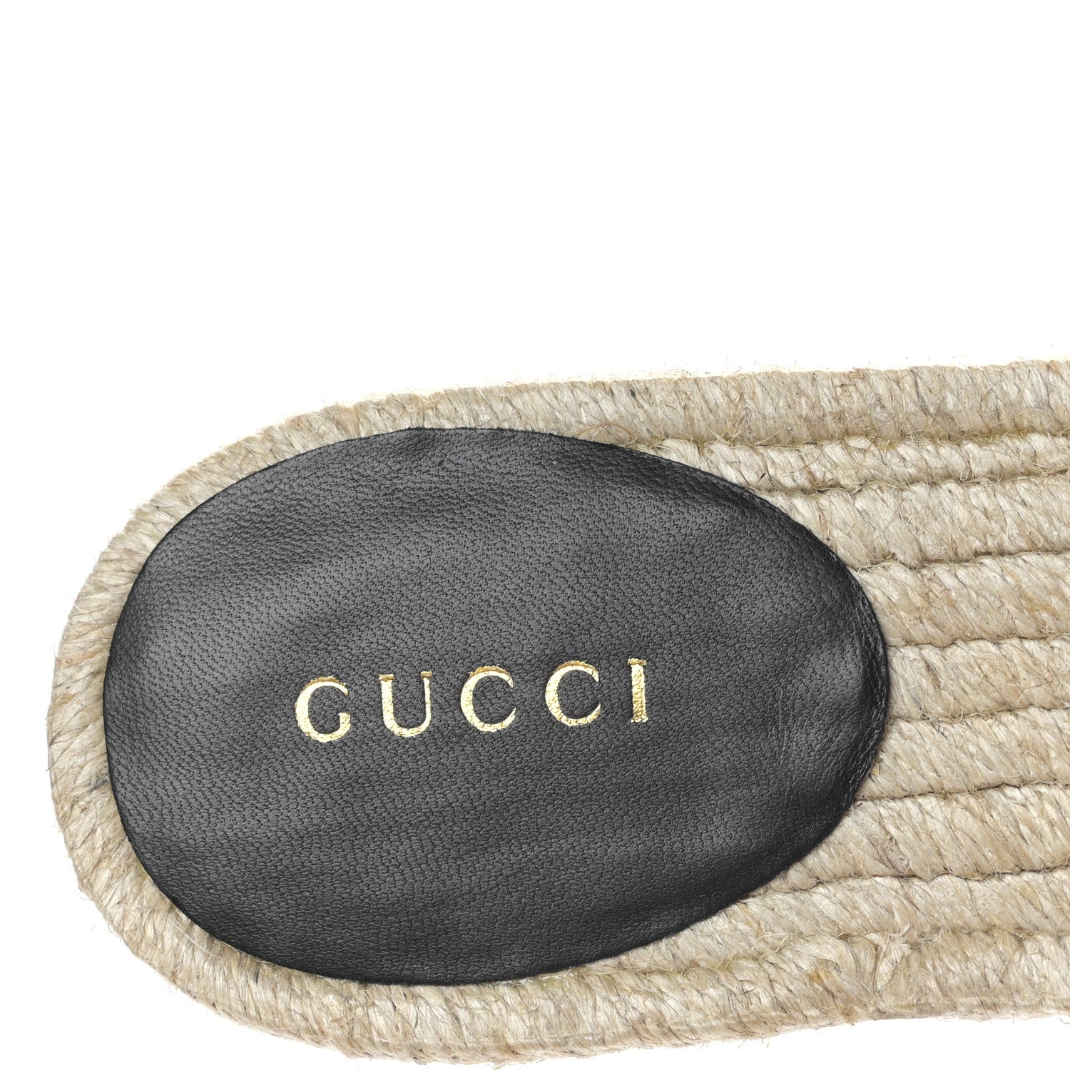 Gucci Nappa Matelasse GG Marmont Espadrille Slide Sandals 35 Black 7 of 10