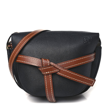 Loewe Grained Calfskin Small Gate Crossbody Bag Pecan Black 1 of 10